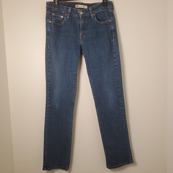 Levi's 518 Straight Leg Jeans in Blue Stretch Denim Size 9 - Picture 14 of 14